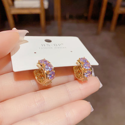 金色幾何電鍍簡約耳扣－細節特寫62｜https://igowo.tw/