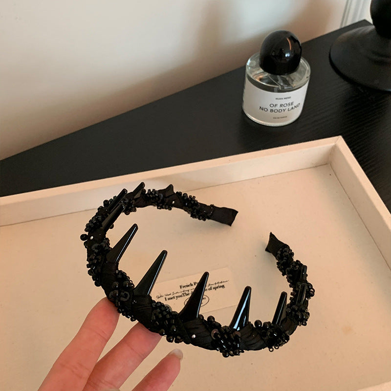 水晶網紗交叉簡約髮箍