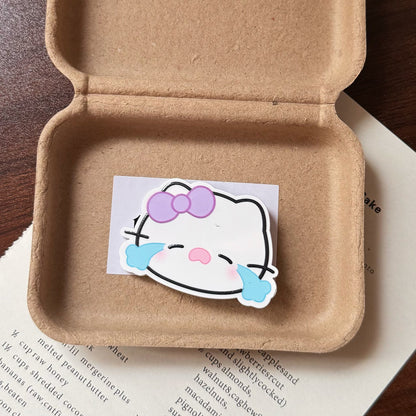 繽紛領結貓咪髮夾