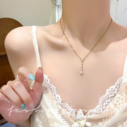 Y形水滴項鍊－商品主圖｜https://igowo.tw/