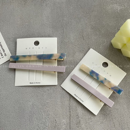 簡約經典髮夾－藍色系8cm款實拍｜https://igowo.tw/