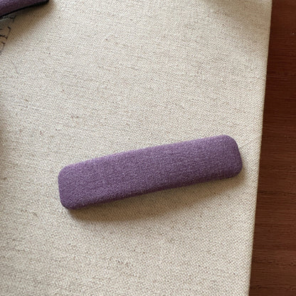 紫色布面髮夾
