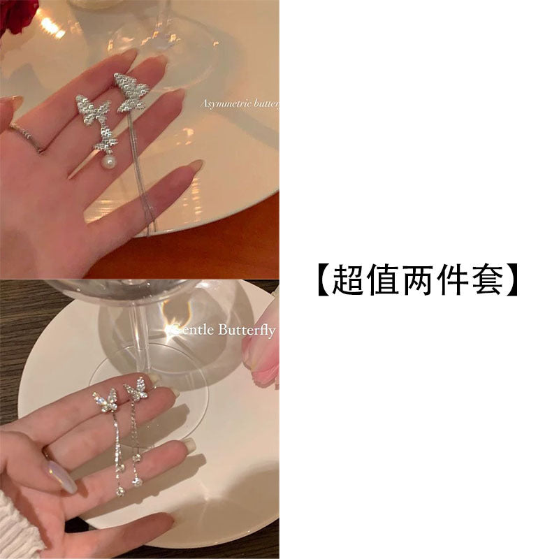 蝴蝶流蘇耳釘－超值三件套款細節｜https://igowo.tw/
