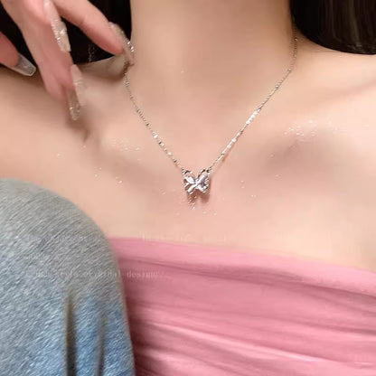 珍珠串珠蝴蝶復古項鍊