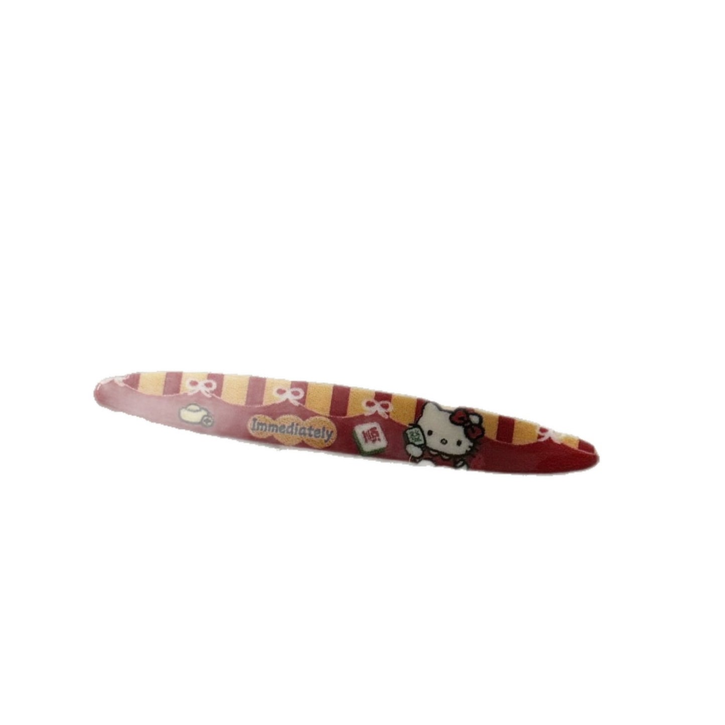 紅色貓咪橢圓髮夾－粉色髮夾款細節3｜https://igowo.tw/