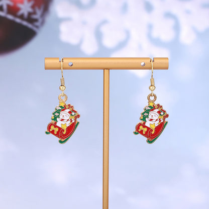 琺瑯小鹿卡通耳環－9/白貓款細節｜https://igowo.tw/