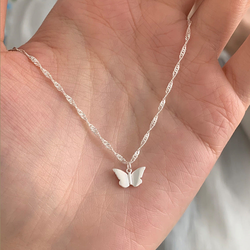 蝴蝶簡約項鍊－商品主圖｜https://igowo.tw/