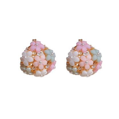 珍珠鋯石耳扣