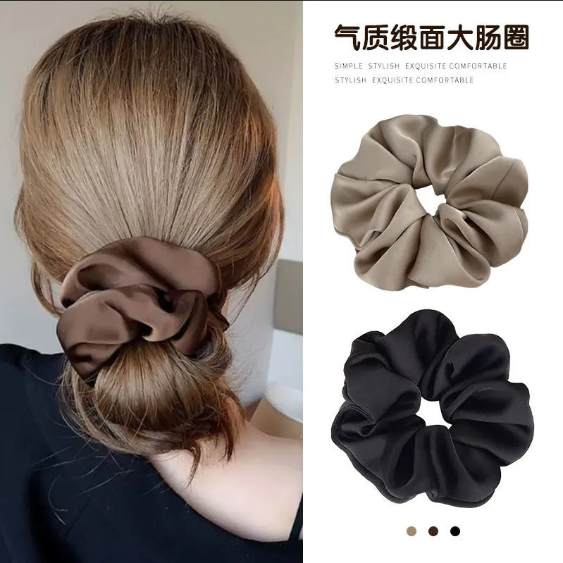 緞帶大腸圈簡約髮圈－商品主圖｜https://igowo.tw/