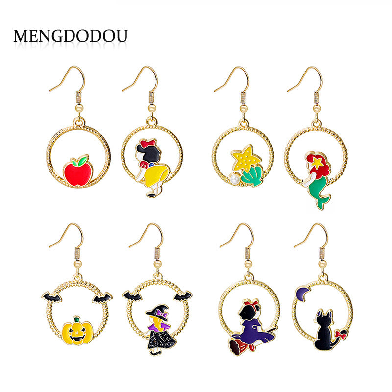 卡通流蘇耳環－商品主圖｜https://igowo.tw/