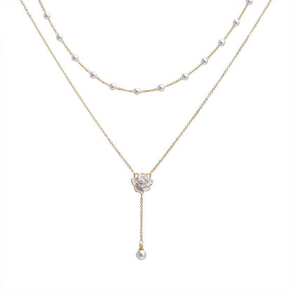 珍珠鋯石項鍊－細節特寫3｜https://igowo.tw/