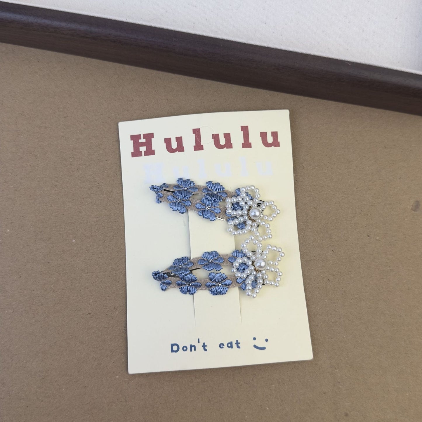 串珠碎花花朵刺繡髮夾