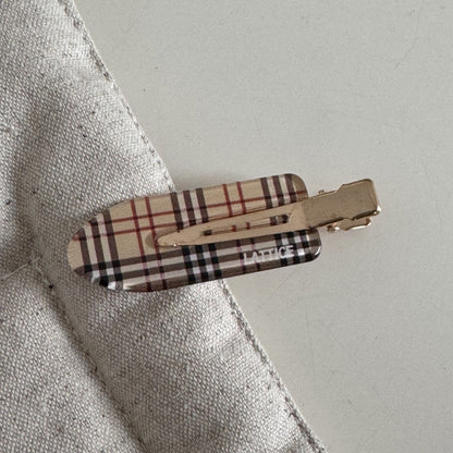 格紋復古簡約髮夾