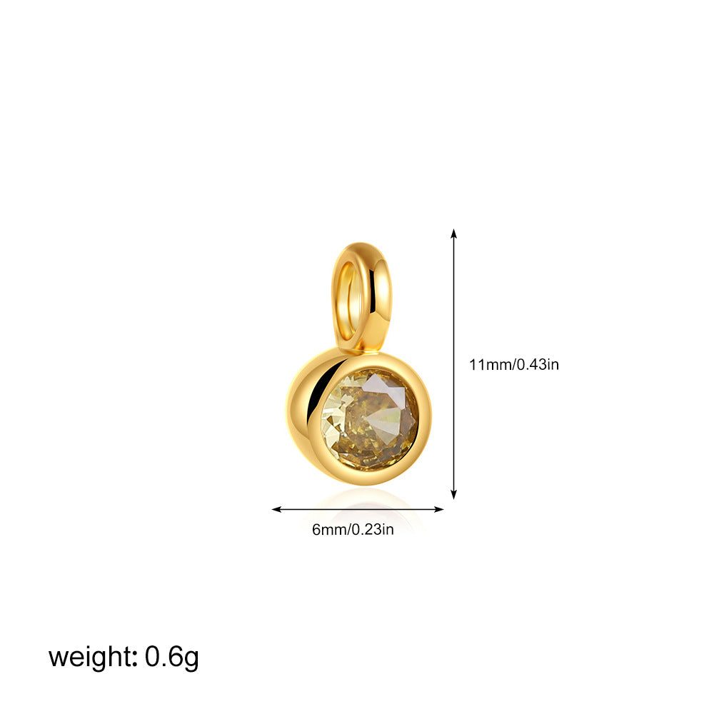 金色鋯石眼睛墜飾項鍊－細節特寫16｜https://igowo.tw/