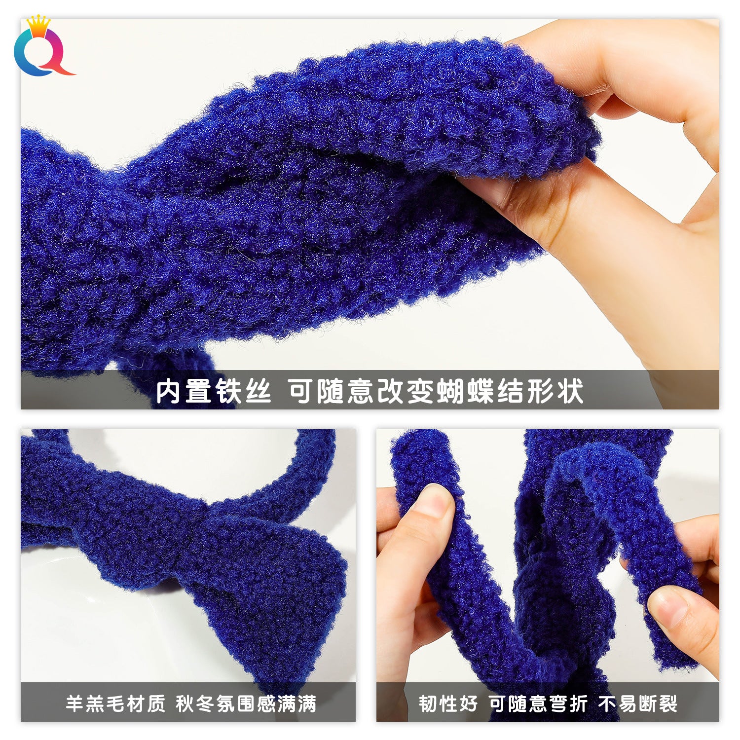 蝴蝶結簡約髮箍－第二視角實拍｜https://igowo.tw/