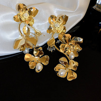 金屬橢圓流蘇耳環－細節特寫17｜https://igowo.tw/