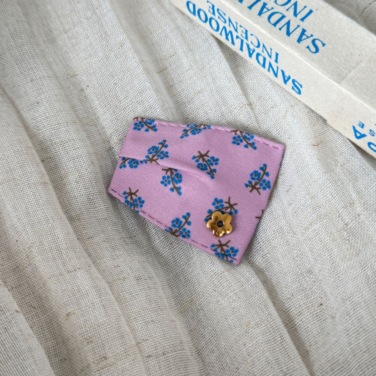 布面碎花花朵髮夾