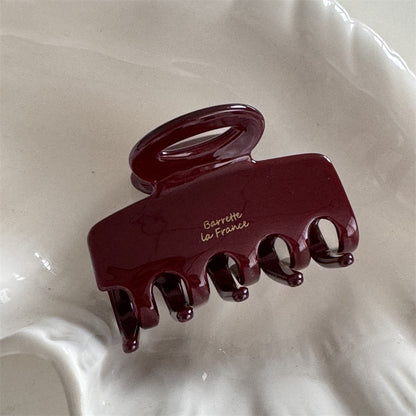 紅色簡約髮夾－細節特寫10｜https://igowo.tw/