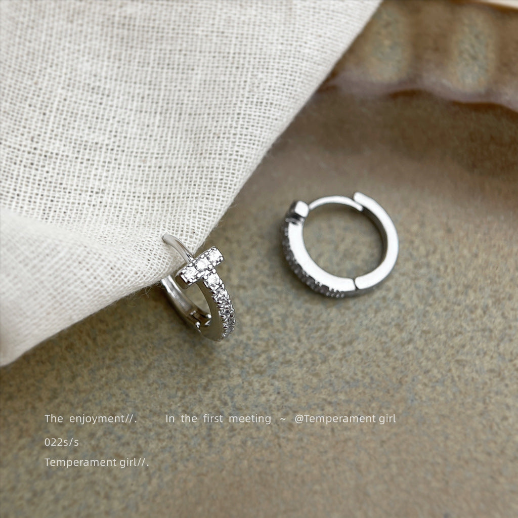 銀色簡約耳扣
