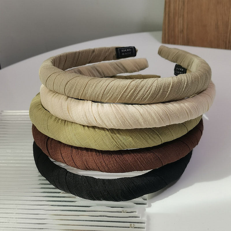 布面纏繞髮箍－綠色款實拍｜https://igowo.tw/