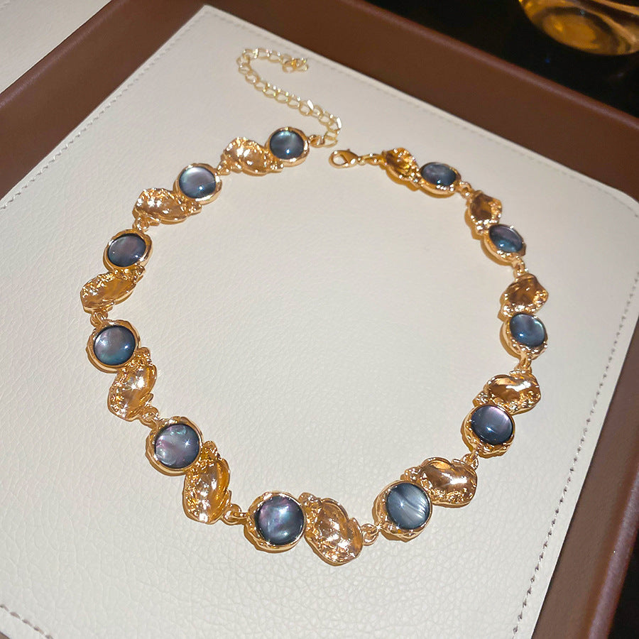 金屬海星花朵流蘇項鍊－18#項鍊-金色款細節16｜https://igowo.tw/