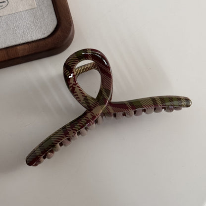 格紋簡約鯊魚夾
