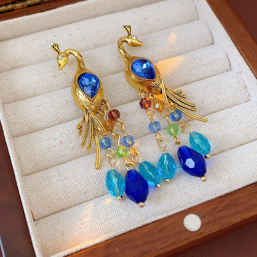 琺瑯鑲鑽復古耳環－細節特寫17｜https://igowo.tw/