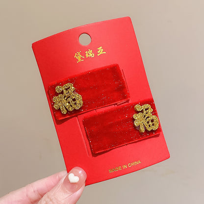 絨面蝴蝶結復古髮夾－細節特寫33｜https://igowo.tw/