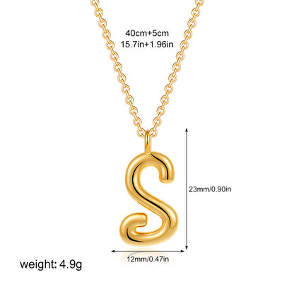 金色字母墜飾簡約項鍊－細節特寫14｜https://igowo.tw/