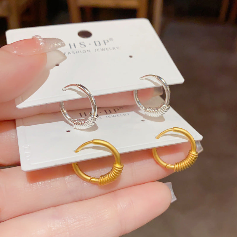 金屬圓圈復古簡約耳環－商品主圖｜https://igowo.tw/