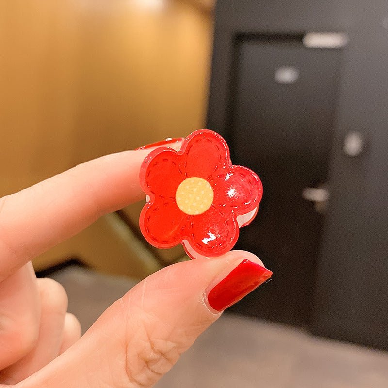 紅色壓克力髮夾