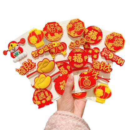 紅色簡約髮夾－細節特寫3｜https://igowo.tw/