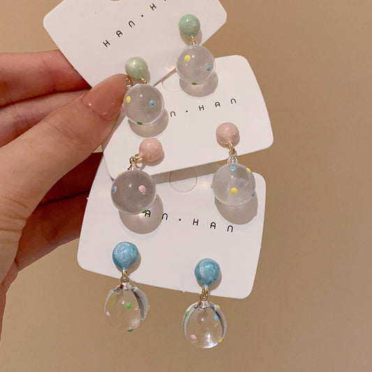 繽紛圓珠耳釘－商品主圖｜https://igowo.tw/