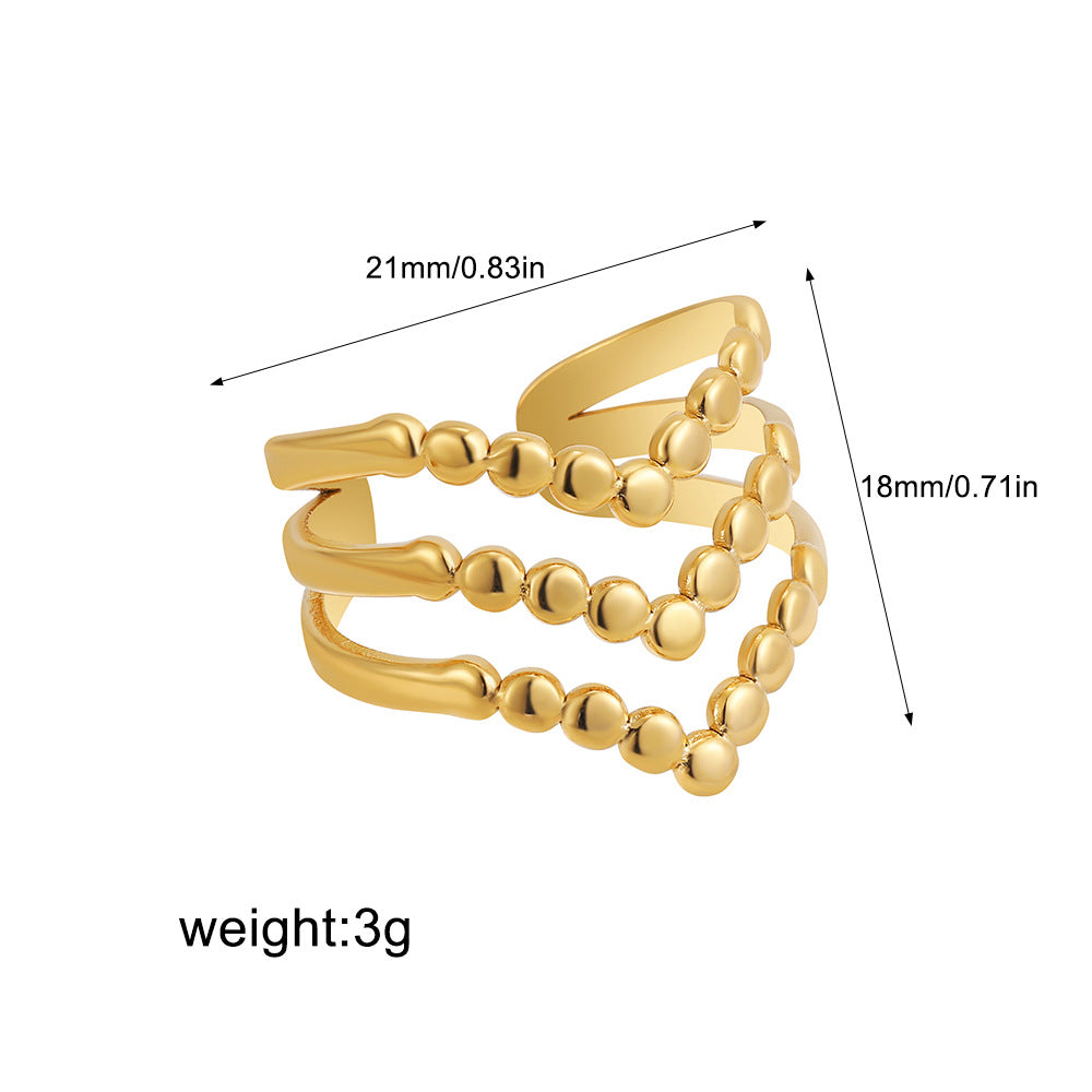 金色鏤空戒指套組－細節特寫3｜https://igowo.tw/