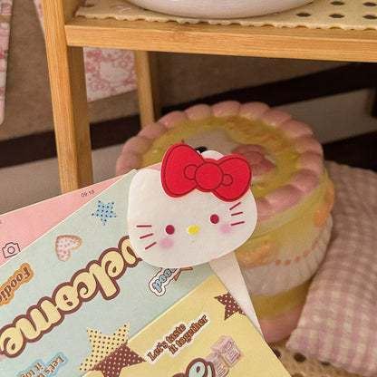 白色壓克力貓咪髮夾