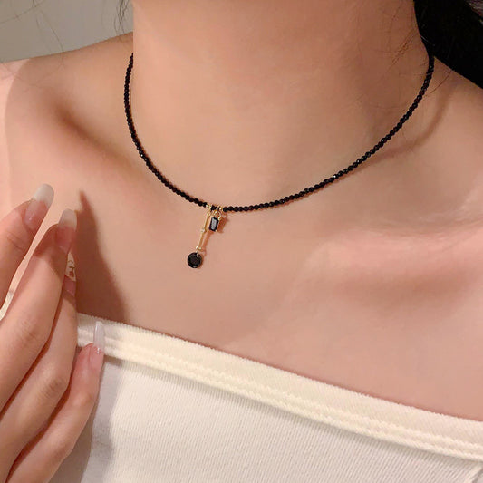 水晶流蘇鑲鑽項鍊－商品主圖｜https://igowo.tw/