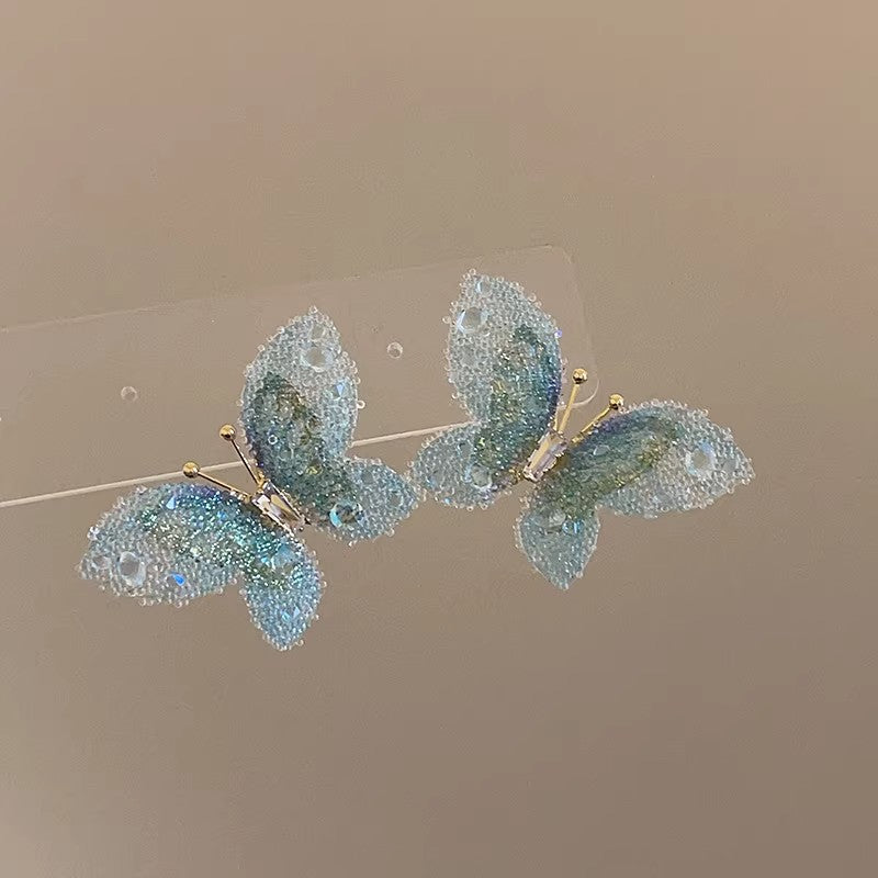 漸層蝴蝶立體耳釘
