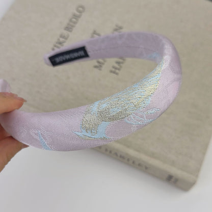 布面花朵刺繡復古髮箍