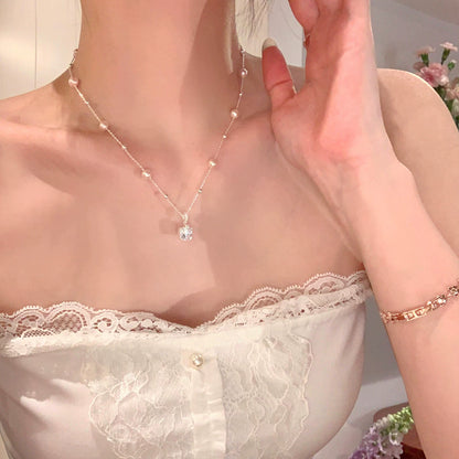 珍珠愛心墜飾項鍊－細節特寫34｜https://igowo.tw/