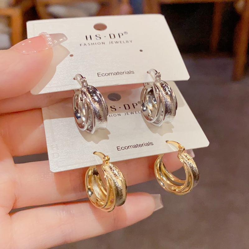 金屬復古簡約耳扣－商品主圖｜https://igowo.tw/