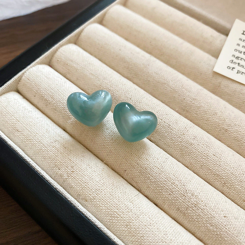 粉色樹脂花朵耳釘－92#銀針-紫色款細節51｜https://igowo.tw/