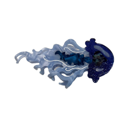 彩色醋酸板材鯊魚夾－綠色款細節｜https://igowo.tw/