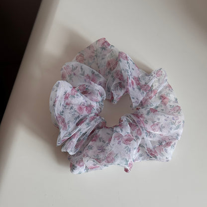網紗碎花大腸圈髮圈