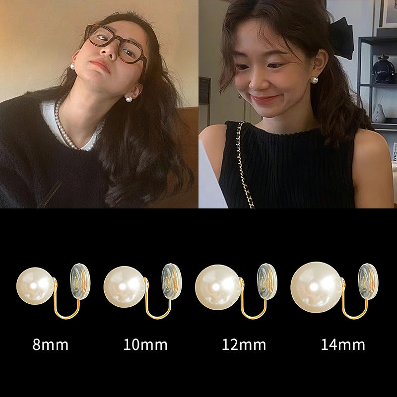 珍珠簡約耳夾－第二視角實拍｜https://igowo.tw/