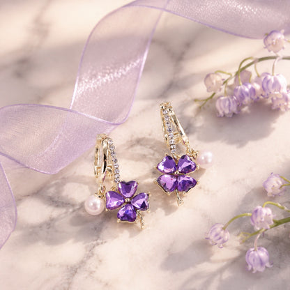 S925珍珠蝴蝶花朵流蘇耳環－細節特寫32｜https://igowo.tw/