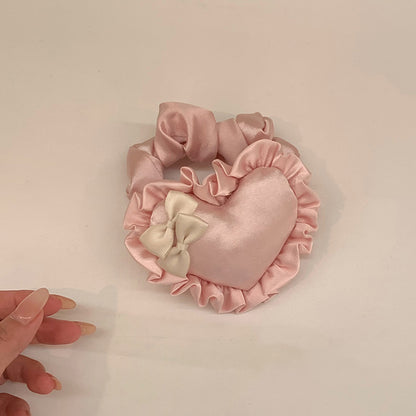 愛心蝴蝶結立體髮圈