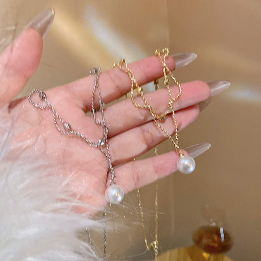 珍珠蕾絲項鍊－商品主圖｜https://igowo.tw/