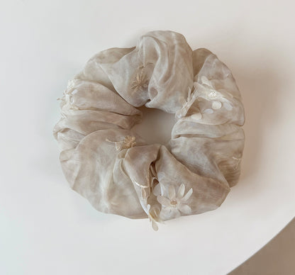 網紗大腸圈碎花髮圈