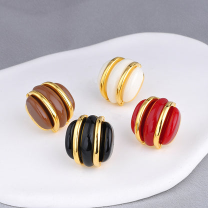 紅色復古耳釘－商品主圖｜https://igowo.tw/