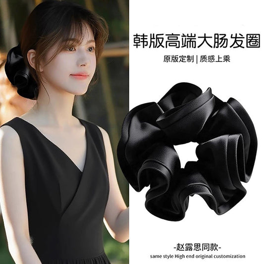 黑色大腸圈髮圈－商品主圖｜https://igowo.tw/